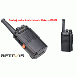 Radiotelefony PMR Retevis RT667 + Mikrofonogłośnik  - komplet 4 sztuki GRUPA 4Biznes PRO