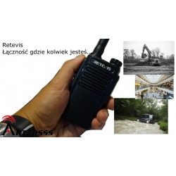 Zestaw wyprawowy Radio Albrecht DR114 DAB+ z lampą + dwie Krótkofalówki wodoszczelne Retevis RT647 PROF IP67
