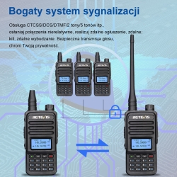 Retevis RT85 Dual Band VHF/UHF 136-174 / 400-470 Mhz 5W CTCSS/DCS