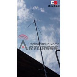 Zestaw anteny bazowej dla OSP : Antena GPA + maszt + mocowanie do komina + kabel 33m